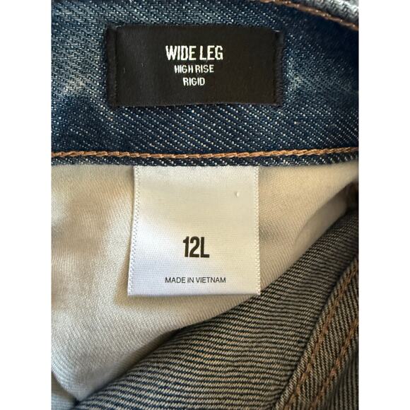 Express Wide Leg High Rise Jeans, 12 Long, New with tags - Picture 5 of 6